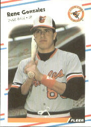 1988 Fleer Baseball Cards      560     Rene Gonzales RC